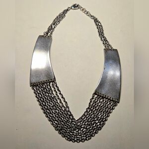Vintage 90s Statement Chain Necklace — Brutalist, Fluid, Sculptural
